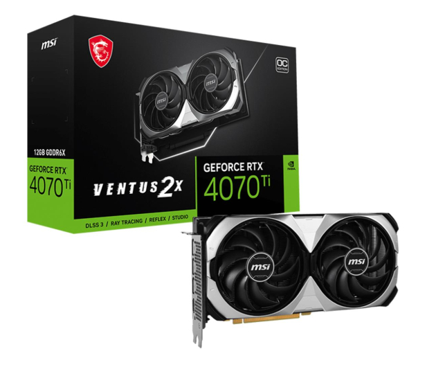 MSI GeForce RTX 4070 Ti VENTUS 2X OC 12GB GDDR6X - 1193304 - zdjęcie